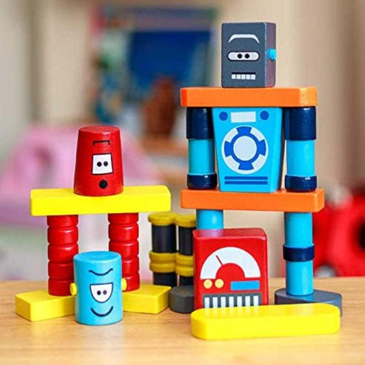 Wooden Robot Building Blocks
