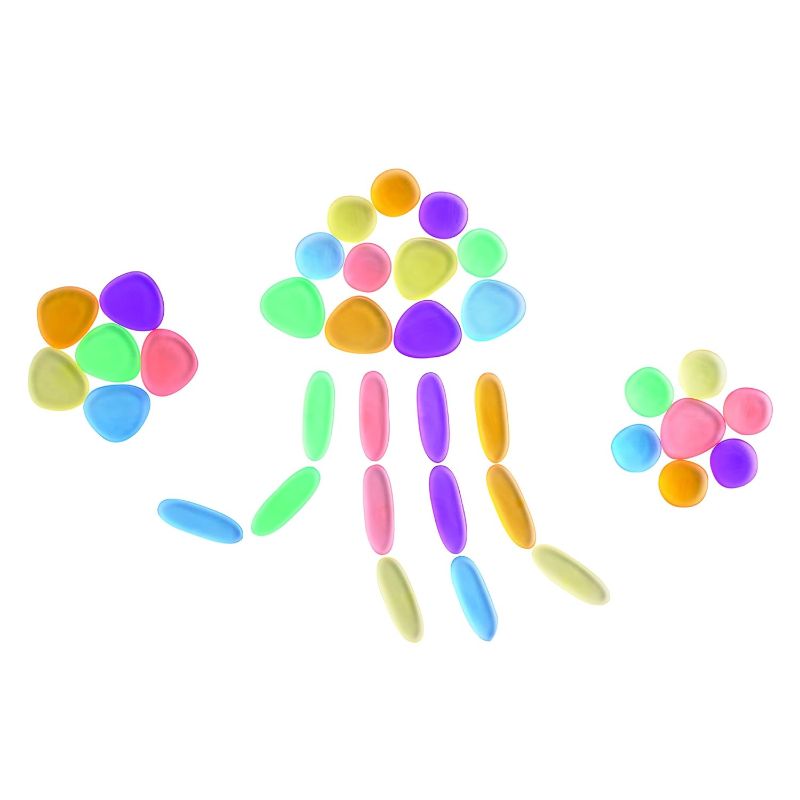 Transparent Rainbow Pebbles