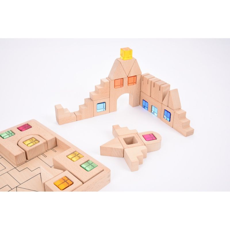 Wooden Building Gem Blocks