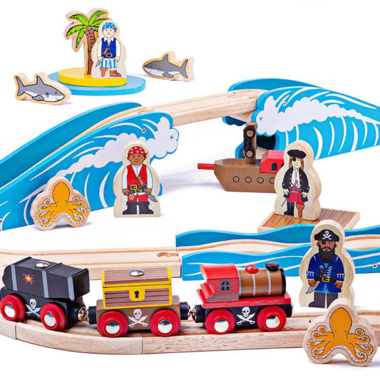 Pirate Wooden Train Set